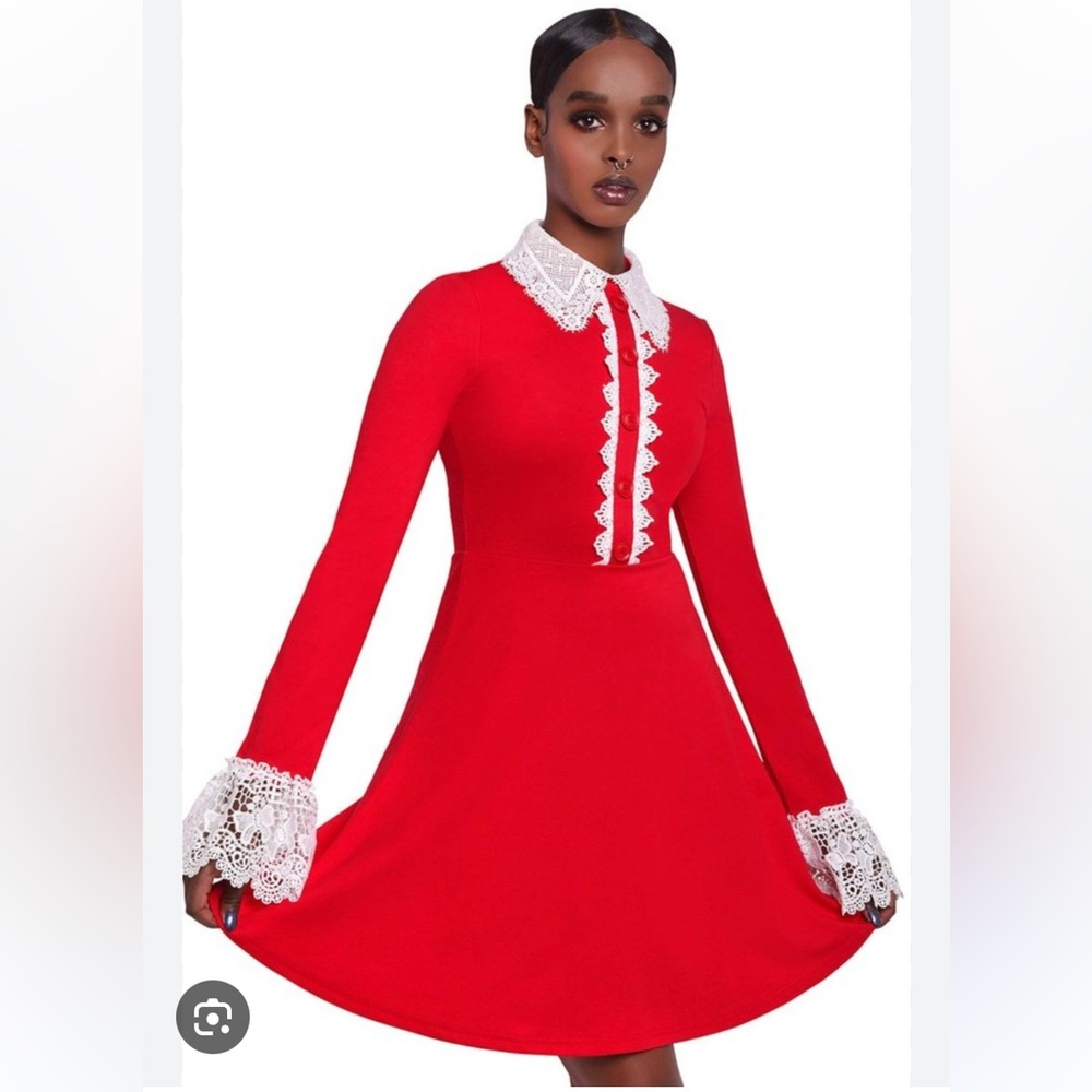 Killstar The Craft Blessed Be Red shift dress